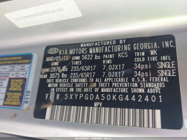 Kia Sorento 3.3l Lx Image 3