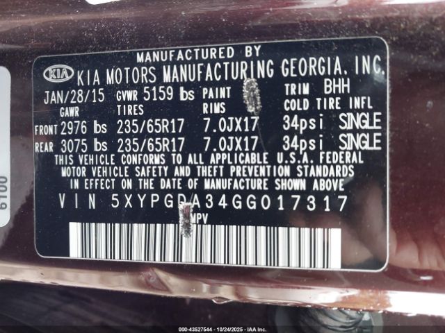 Kia Sorento 2.4l Lx Image 8