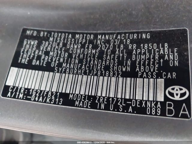 Toyota Corolla Le Image 8